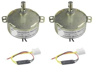 2PCS TYC-50 DC 12V 0.8-1RPM CW/CCW Slow Speed electronic starter Turntable electronic starter Synchronous electronic starter NWPNLXEA