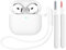 Mocarheri Custodia Case Compatibile con AirPods 4 2024 con Kit di Pulizia, Premium Silicone per Airpods 4 Custodia Cover Custodia protettiva in silicone antiurto, LED Frontale Visibile, Bianco