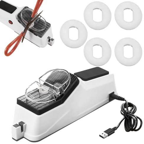Messerschärfer, Messerschärfer In 5 Sekunden, Elektrischer Messerschärfer, Elektrisches Und Manuelles Schärfen, Rutschfeste Basis, Sind Gleichzeitig Hygienisch Und Leicht Zu Reinigen