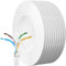 AntDau71® - Cavo Lan Ethernet, Bobina Cat 6 per Interno ed Esterno Resistente alle Intemperie Cavo di Rete Schermato Gigabit Anti-jamming Cavo Internet Bianco (20 metri)