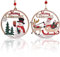 SIVZUMO 2 Pz Ciondoli Natalizi in Legno per Albero di Natale, Palline, Ornamenti Addobbi Decorazioni Con Spago