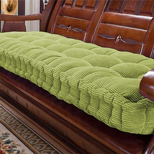 Dicke weiche Bankkissen 2/3 Sitzer Samt Bankkissen Bankkissen Bodenkissen Sofakissen Matratze für Zuhause Terrasse und Hollywoodschaukel (60 * 30cm, Blau)