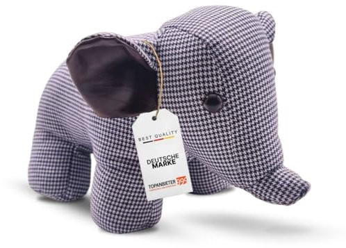 TOPANBIETER 999 Dekorativer Türstopper Elefant blau/weiß - Türhalter Fensterpuffer - Bodenstopper Tür Stopper (Elefant blau/weiß)
