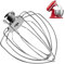 Wire Whip for KitchenAid 4.5-5 Quart Tilt-Head Stand Mixers for Artisan Series & Classic Series Stainless Steel Attachment Egg Cream Stirrer, Cakes Mayonnaise Whisk(Dishwasher Safe)