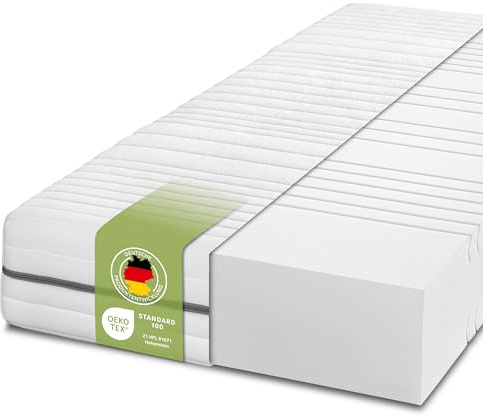 DREAMSTAR Kaltschaummatratze Vital Silber XXL 24 cm hoch| Ergonomische 7-Zonen Matratze aus Kaltschaum |Härtegrad 3 (H3) Öko-Tex Zertifiziert | Hypoallergen & Antibakteriell | 140 x 200 cm