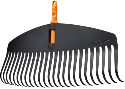 Fiskars OneClick Laubrechen L | Müheloses Wechseln mit nur einem Klick, QuikFit Adapter separat erhältlich, Breite: 51 cm, Schwarz/Orange, 1080673
