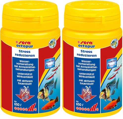 sera ectopur 100 ml (130 g) | Sauerstoff- und Salz-Zusatz für Süßwasseraquarien | unterstützt geschwächte und kranke Fische | fördert Heilung und beugt Neuansteckung vor (Packung mit 2)