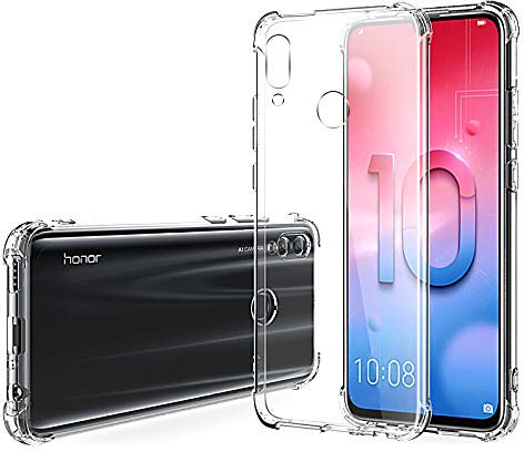 Hually Cover per Huawei P Smart 2019, Ultra Sottile Morbido TPU Trasparente Silicone Antiurto Protettiva Case per Huawei P Smart 2019 (6,21)-Trasparente