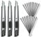 Gebildet 3stücke Professionelle Cutter Messer mit 20stücke Klingen/9mm Abbrechklingen/60 Grad Folienmesser/Allzweckmesser/Grafikmesser/Ideal für Folien, Tapeten, Handwerk, kartons