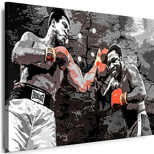 Myartstyle - Bilder Boxer Muhammad Ali Sport 100 x 70 cm Leinwandbilder Xxl - 1 Teilige Wandbilder Kunstdrucke w-a-2046-4