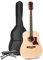 MAX SoloJam Akustik Gitarre Set - Westerngitarre, Fußstütze, Gitarrentasche, Plektrum, Gitarrenstimmgerät, Schultergurt, Saiten, Gitarren-Starterset mit Zubehör - Natur
