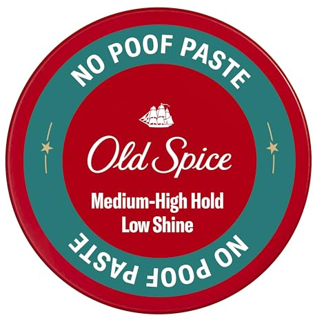 Old Spice Hair No-Poof Paste for Men, Medium-High Hold, Low Shine, 2.22 Oz