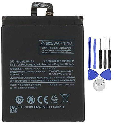 Ellenne Batterie compatible avec Xiaomi Mi Note 3 BM3A 3500 mAh avec kit de démontage inclus