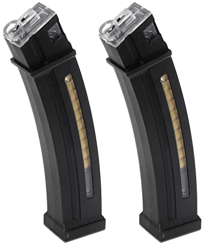 Airsoft Softair Ersatzteile CYMA 2pcs 130rd Mid-Cap Magazin für CYMA Classic Army ICS JG G&P Tokyo Marui MP5 AEG Schwarz