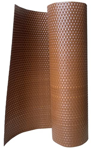 workingHOUSE Brise-Vue de Balcon en Polyrotin Rouleau de Brise Hauteur 1200 cm - Vue pour Terrasse, Balustrade et Balcon - Brise-Vue d'Extérieur Résistant aux Intempéries - Marron Miel