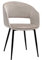 Miliboo Designer Stuhl aus Samt, Taupe und Beine aus Metall, Schwarz
