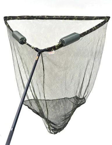 NECO Épuisette à Carpe 100x100 cm avec Flotteurs - Grand Filet Pliable et Léger avec Étui, Panier Profond pour la Pêche aux Poissons et Carpes (70202)