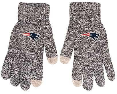 FOCO NFL 2022 graue Strickhandschuhe, New England Patriots, Einheitsgröße