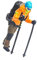 Oshhni Harz 1/87 Kletternde Menschen Figuren, Bergsteigende Menschen Figuren Miniatur Menschen Modell für DIY Szene Sand Tisch Layout Dekoration, ORANGE