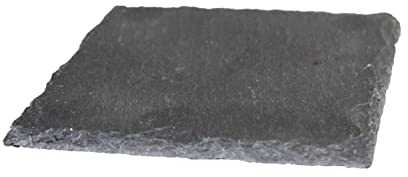 INNA-Glas Eckiger Schieferuntersetzer Mariano, anthrazit, 15x15 cm - Kerzenuntersetzer