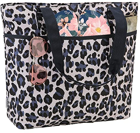 VX VONXURY Bolsa Playa Mujer Impermeable Bolso de Mano con Cremallera Bolso Piscina Mujer Antiarena con multibolsillos para Playa Viajes