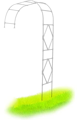 Großer Gartenbogen, Rosenbogen Halbrund, Stabil Rankhilfe Spalier, Eingangsbogen Pergola Rankhilfe, Für Den Heimgebrauch (Color : White, Size : 180x240cm(70.8x94.5in))