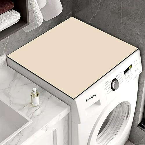 EFELIM Housse de dessus épaisse antidérapante à séchage rapide anti-poussière pour la maison, la cuisine, la buanderie (60 x 60 cm, beige)
