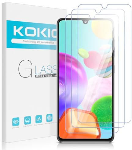 Kokio 3 Stück Schutzfolie für Samsung Galaxy A41, Gehärtetes Glas Displayschutzfolie für Samsung A41, 9H Härte, Anti-Fingerprint, HD Klar, Frei von Kratzern, Anti-Bläschen(6,1 Zoll)