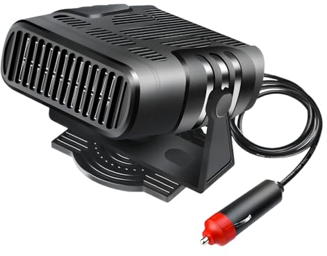 Chauffage Soufflant De Voiture 12v Portable, DéGivreur De Voiture 120W pour Pare-Brise, Ventilateur De Refroidissement De Voiture Chaud Et avec Prise Allume-cigare
