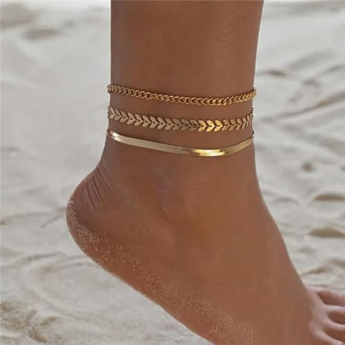 MESKEL Bracelet de Cheville Sexy à la Mode, Sandales Pieds Nus, Bijoux de Pied, chaîne de Jambe sur Pied pour Femmes