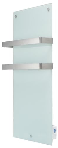 Allpax Paloterm Infrarotheizung 800 Watt mit 2 Handtuchhalterungen und WiFi-Thermostat - 55 x 115 x 4,5 cm - geeignet zur Wandmontage für eine Raumgröße von 8-16 m²