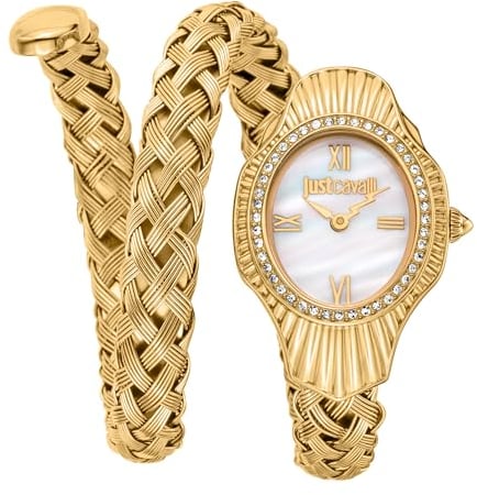 Just Cavalli Damen Analog Quarz Uhr mit Edelstahl Armband JC1L305M0025