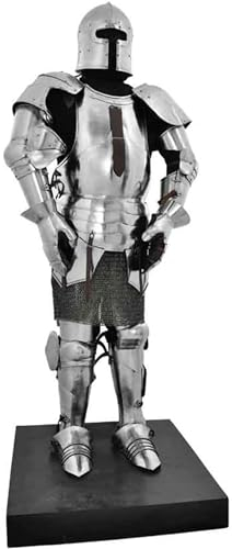 ANTIQUEMEDIEVAL Milanese Armour Body Full Suit of Armor Silver