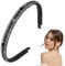 Sparkling Headband Rhinestone Headbands For Women Girls Non-Slip Diamante Headband Glitter Hair Band Skinny Headbands Wedding Birthday Holiday Hair Accessories For Bridal Women Girls Gifts （Black）