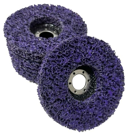 125mm CSD Scheibe Schleifscheiben für Winkelschleifer [5 Stück],Grobreinigungsscheibe Reinigungsscheibe Set,Schleif Scheibe Nylongewebescheibe Clean Strip Disc, Ntfernen Sie Farbe, Rost (Viola)