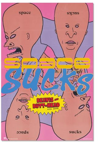 Grupo Erik Poster Kunstdruck Beavis and Butthead Poster - Deko Wohnzimmer oder Deko Schlafzimmer - Deko Zimmer - Größe 61 x 91 - Offizielle Beavis and Butthead Fanartikel