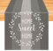 Kiatuniya Tischläufer Streifen Grau Modern Winter Läufer Tisch Vintage Abwaschbar Tischlaufer Landhausstil für Frühling Herbst Küche Tischdeko Party Dekor 40x140 cm