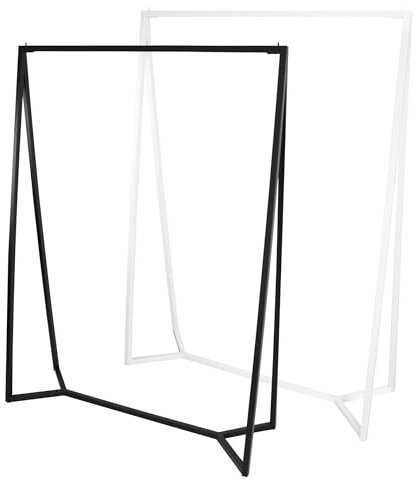 Natural Goods Berlin Kleiderständer TRIANGEL - Kleiderstange Schwarz 160 cm x 120 cm - Freistehender Metall Kleiderständer Schlafzimmer - Garderobe Ankleidezimmer - Clothing Rack Clothes Organizer