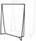Natural Goods Berlin Kleiderständer TRIANGEL - Kleiderstange Schwarz 160 cm x 120 cm - Freistehender Metall Kleiderständer Schlafzimmer - Garderobe Ankleidezimmer - Clothing Rack Clothes Organizer