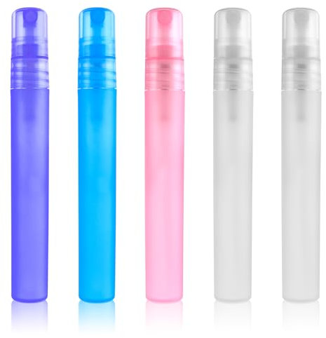 Yuanchu Mini atomizador de perfume de 10 ml, 5 unidades, perfume portátil, rellenable, botella de aerosol de viaje, atomizador, para salir, pequeña muestra vacía, botellas de spray, atomizador pequeño