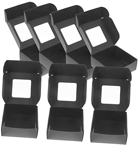 20 Stück Papier Geschenkboxen Schwarz aus Papier und Kunststoff