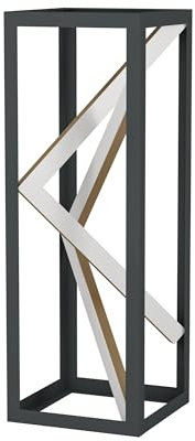 EGLO LED Nachttischlampe Penela, Tischlampe mit Fernbedienung, Zimmer Deko Wohnzimmer, Nachttischleuchte Schlafzimmer, Metall in Schwarz und Gold, warmweiß-kaltweiß, 15 x 43 cm