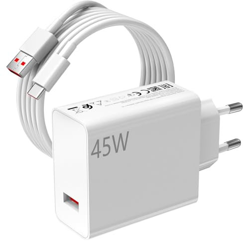 45W Cargador y Cable USB C para Xiaomi Redmi Note 14 Pro 5G 6A Rapida Carga Adaptador de Cargador 2Metros Cable USB C Carga Turbo Cable Tipo C para Xiaomi Poco X7 M7Pro M6 Pad 7 6 5 Redmi K80 Pro