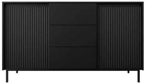 Bestmobilier Girona - Buffet Bas - Noir - 153 cm
