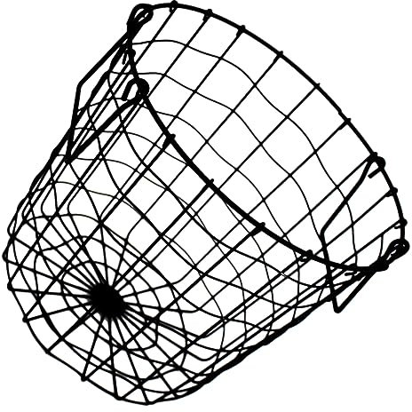 UKCOCO Kleiner Aufbewahrungskorb Metall Drahtkorb Mit Griff Für Schmutzwäsche Und Kleinigkeiten Robuster Gitterkorb Haushalt Organizer Schwarzer Wäschekorb Nordic Style