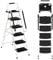 Easylife Genius Safety 5 Stepladder with Hand Rails – Non-Slip Steps & Rubber Feet, Foldable Steel Frame – 150kg Max Weight – Heavy Duty Step Ladder for Home, DIY & Garden Use - Fully Guaranteed
