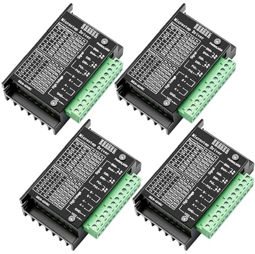 4 Stück TB6600 Schrittmotortreiber, 4.0A 9V-42V Stepper Driver mit 32 Segmente für 42/57/86 Typ 2 Phasen und 4 Phasen Schrittmotor, Schrittmotor Treiber für 3D Drucker und CNC Maschinen