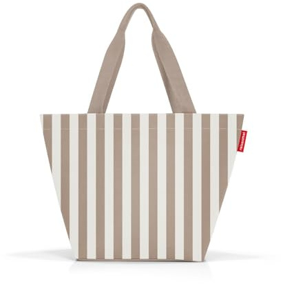 reisenthel shopper summerstripes coffee – Geräumige Shopping Bag und edle Handtasche in einem – Aus wasserabweisendem Material