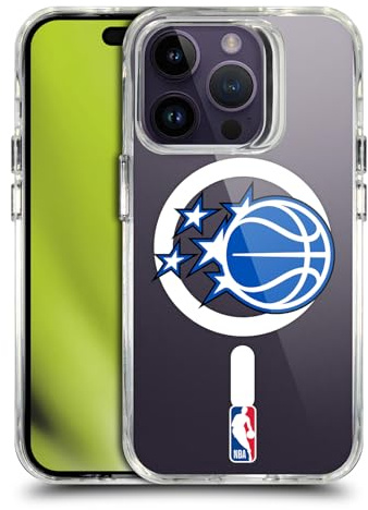 Head Case Designs Offizielle NBA Blauer Ball Orlando Magic Logo Stoßfeste Stoßfänger-Telefonhülle [Militärischer Schutzgrad] Kompatibel mit iPhone 14 Pro und Kompatibel mit MagSafe