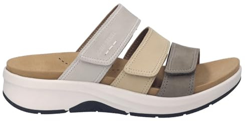 Josef Seibel ESTELLE 11 Nubuck Beig - Chanclas mujer cómodas con Klettstreifen talla numeric_37